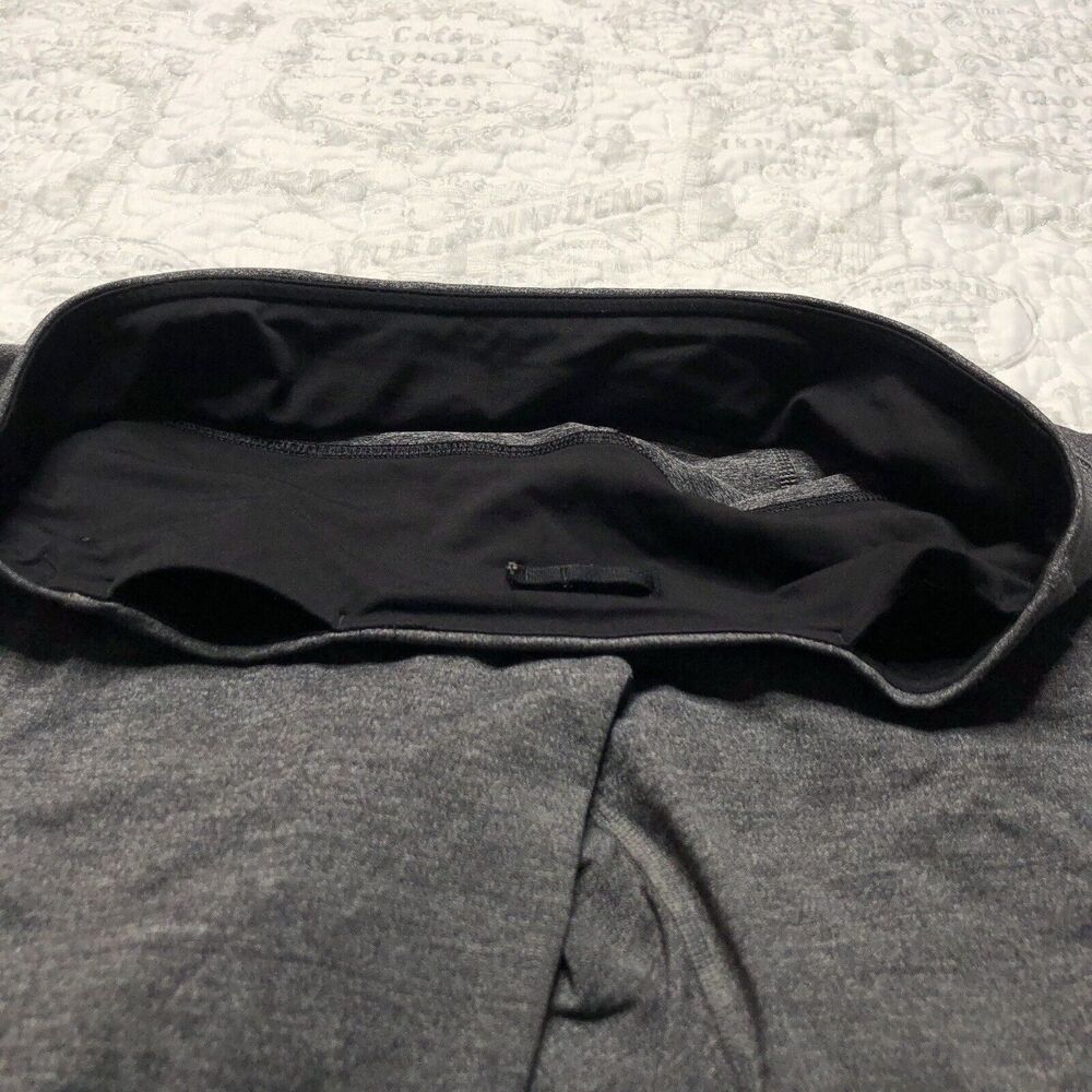 Lululemon Pace Rival Crop Leggings Pockets Size 8 Gray Black Heather 23" - Picture 5 of 9